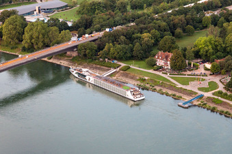 Passenger ship on Schiffanlegestelle Speyer in Speyer in the state Rhineland-Palatinate, Germany