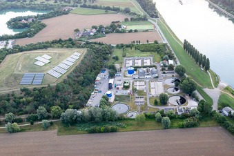 Sonnenberg sewage treatment plant in Speyer in the state Rhineland-Palatinate, Germany