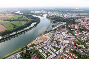 Aerial photograpy of Residential project AM FLUSS, Speyer on the Speyer Rhine bank: Alte Ziegelei / Franz-Kirmeier-Straße in Speyer in the state Rhineland-Palatinate, Germany
