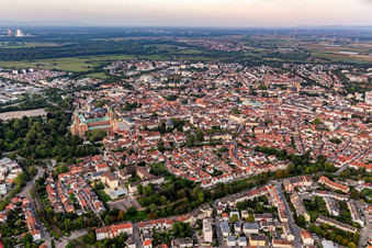 City overview from the north in Speyer in the state Rhineland-Palatinate, Germany