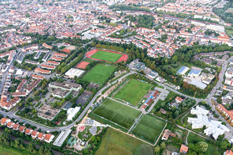 Sports fields of FC Speyer 09 eV in Speyer in the state Rhineland-Palatinate, Germany