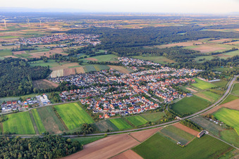 View from the north in Hanhofen in the state Rhineland-Palatinate, Germany