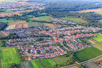 Aerial photograpy of View from the north in Hanhofen in the state Rhineland-Palatinate, Germany