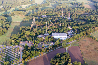 Holiday Park in Haßloch in the state Rhineland-Palatinate, Germany from the plane