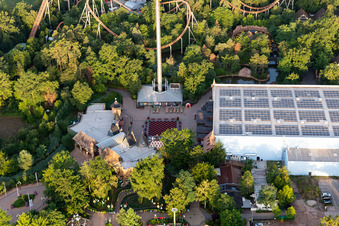 Drone recording of Holiday Park in Haßloch in the state Rhineland-Palatinate, Germany
