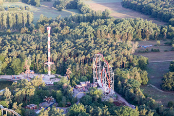 Holiday Park in Haßloch in the state Rhineland-Palatinate, Germany from a drone