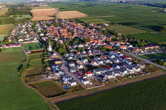 New development area Karl-Litty-Straße from the east in Altdorf in the state Rhineland-Palatinate, Germany