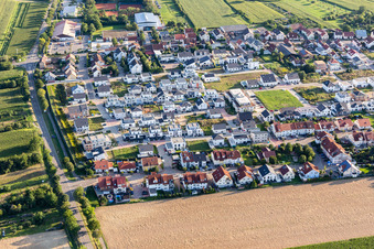 New development area Staufer/Habsburgerstr in the district Heiligenstein in Römerberg in the state Rhineland-Palatinate, Germany