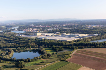 Daimler Global Logistic Center truck in Germersheim in the state Rhineland-Palatinate, Germany