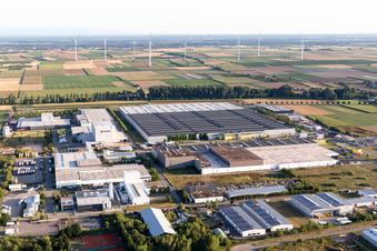 Offenbach an der Queich in the state Rhineland-Palatinate, Germany out of the air