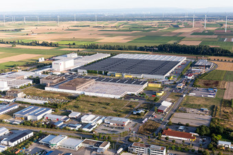 Offenbach an der Queich in the state Rhineland-Palatinate, Germany seen from above