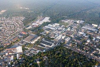 Aerial view of Industrial Park NW in Speyer in the state Rhineland-Palatinate, Germany
