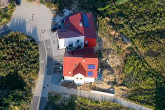 Oblique view of New development area Am Höhenweg in Kandel in the state Rhineland-Palatinate, Germany