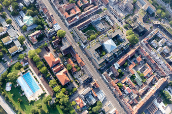 Spa and swimming pools at the swimming pool of the leisure facility Thermalbad Heidelberg in the district Bergheim-Ost in Heidelberg in the state Baden-Wurttemberg, Germany