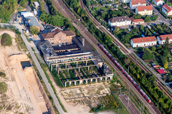 Former Railway depot and repair shop in Heidelberg in the state Baden-Wurttemberg, Germany