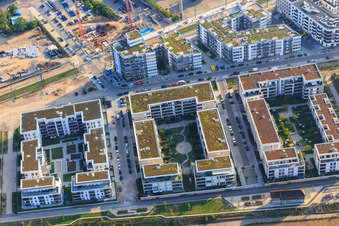 Langer Anger x Kumamotostraße in the district Bahnstadt in Heidelberg in the state Baden-Wuerttemberg, Germany