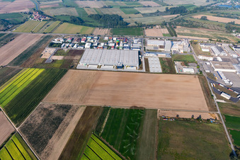 Commercial area in Ketsch in the state Baden-Wuerttemberg, Germany