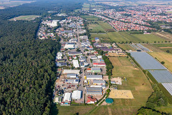 Am Kleinwald commercial area in Herxheim bei Landau in the state Rhineland-Palatinate, Germany