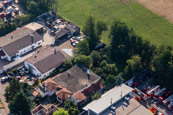 Aerial photograpy of Taxi Beil at Barthelsmühlring in the Horst industrial estate in the district Minderslachen in Kandel in the state Rhineland-Palatinate, Germany