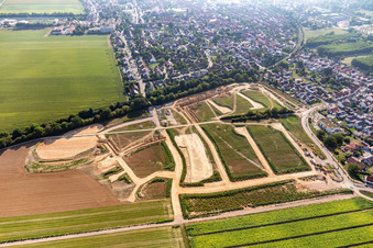 Aerial photograpy of New development area K2 development in Kandel in the state Rhineland-Palatinate, Germany