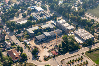 Aerial view of IGS construction site in Kandel in the state Rhineland-Palatinate, Germany