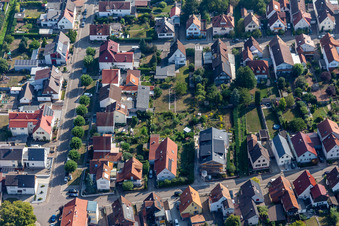Settlement in Kandel in the state Rhineland-Palatinate, Germany from the plane