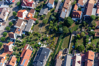 Aerial view of Settlement in Kandel in the state Rhineland-Palatinate, Germany