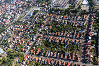 Aerial photograpy of Settlement in Kandel in the state Rhineland-Palatinate, Germany