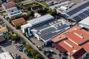 Im Gereut industrial estate, HGGS LaserCUT GmbH & Co. KG in Hatzenbühl in the state Rhineland-Palatinate, Germany out of the air