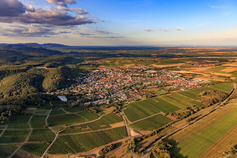 City view from the south in Bad Bergzabern in the state Rhineland-Palatinate, Germany