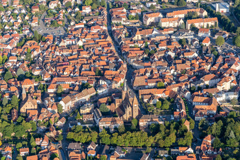 Wissembourg in the state Bas-Rhin, France from the plane