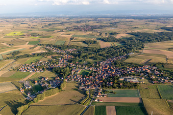 Wissembourg in the state Bas-Rhin, France viewn from the air