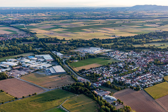 Bird's eye view of Rohrbach in the state Rhineland-Palatinate, Germany