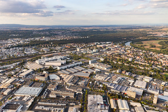 Industrial and commercial area in Fechenheim in the state Hesse, Germany