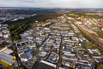 Industrial estate and company settlement in Fechenheim in the state Hesse, Germany