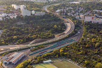 Site of the depot of the VGF Betriebshof Ost in Frankfurt in the state Hesse, Germany
