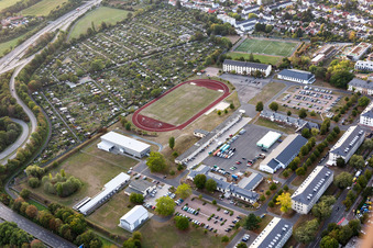 Sports grounds and football pitch of the state-polce in the district Frankfurter Berg in Frankfurt in the state Hesse, Germany
