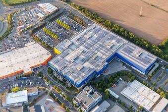 Building of the store - furniture market " IKEA Einrichtungshaus Frankfurt " in the district Nieder-Eschbach in Frankfurt in the state Hesse, Germany