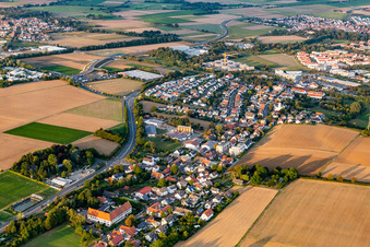 Town View of the streets and houses of the residential areas in Kloppenheim in the state Hesse, Germany