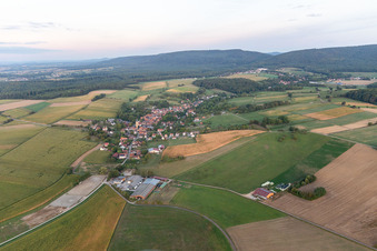 Drachenbronn-Birlenbach in the state Bas-Rhin, France seen from above