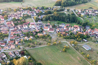 Gundershoffen in the state Bas-Rhin, France from a drone