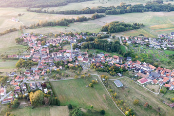 Gundershoffen in the state Bas-Rhin, France seen from a drone