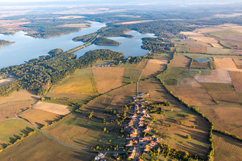 Aerial view of Kerprich-aux-Bois in the state Moselle, France