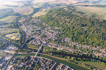 Aerial view of Pont-Saint-Vincent in the state Meurthe et Moselle, France