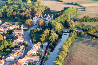 Oblique view of Chateau de Haroué in Haroué in the state Meurthe et Moselle, France