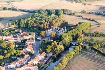 Chateau de Haroué in Haroué in the state Meurthe et Moselle, France out of the air