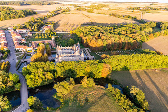 Bird's eye view of Chateau de Haroué in Haroué in the state Meurthe et Moselle, France
