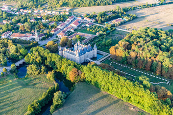 Aerial view of Chateau de Haroué in Haroué in the state Meurthe et Moselle, France