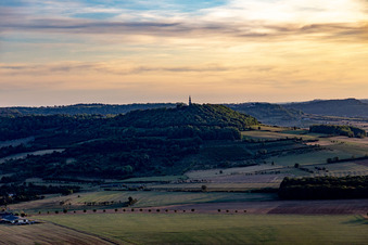 Aerial view of Basilica of Sion in Saxon-Sion in the state Meurthe et Moselle, France