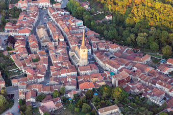 Aerial photograpy of Vézelise in the state Meurthe et Moselle, France